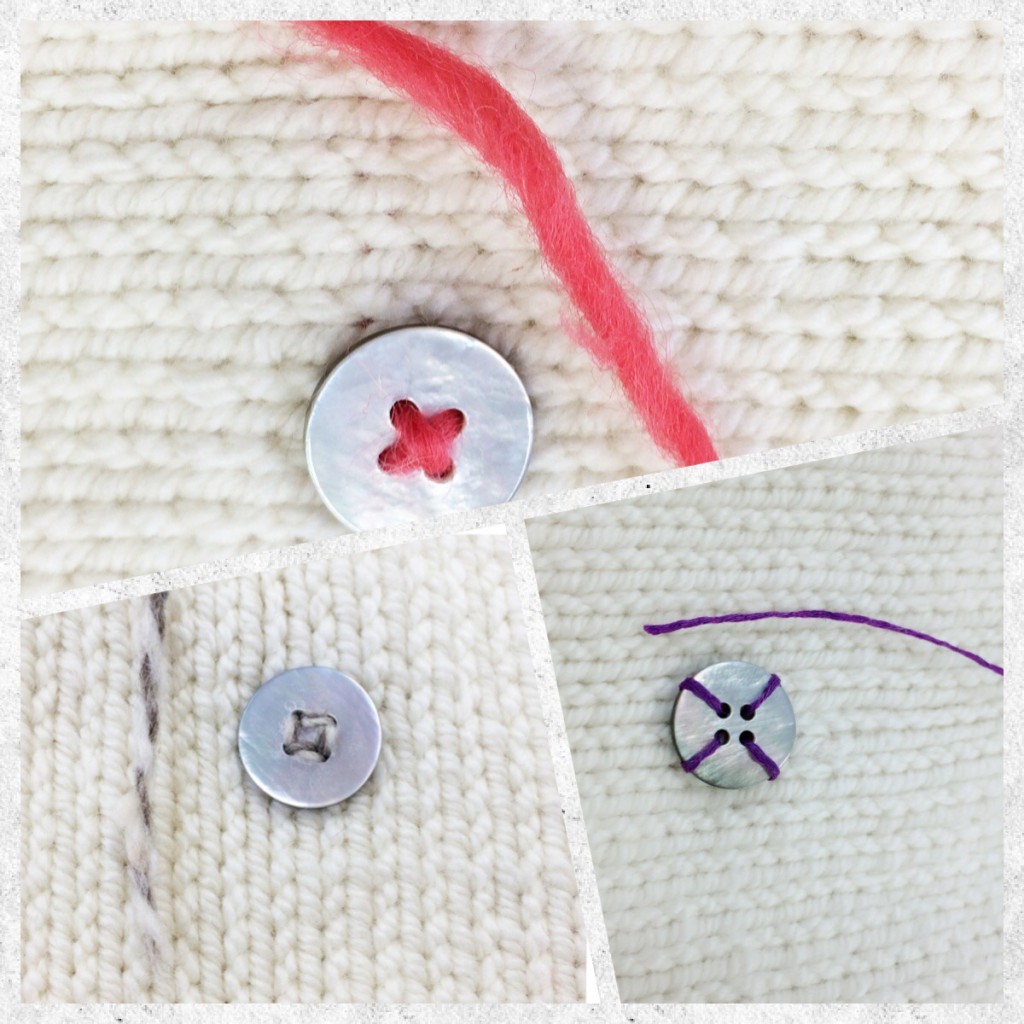余った糸でかわいい釦の付け方４選 Knitlabo Blog